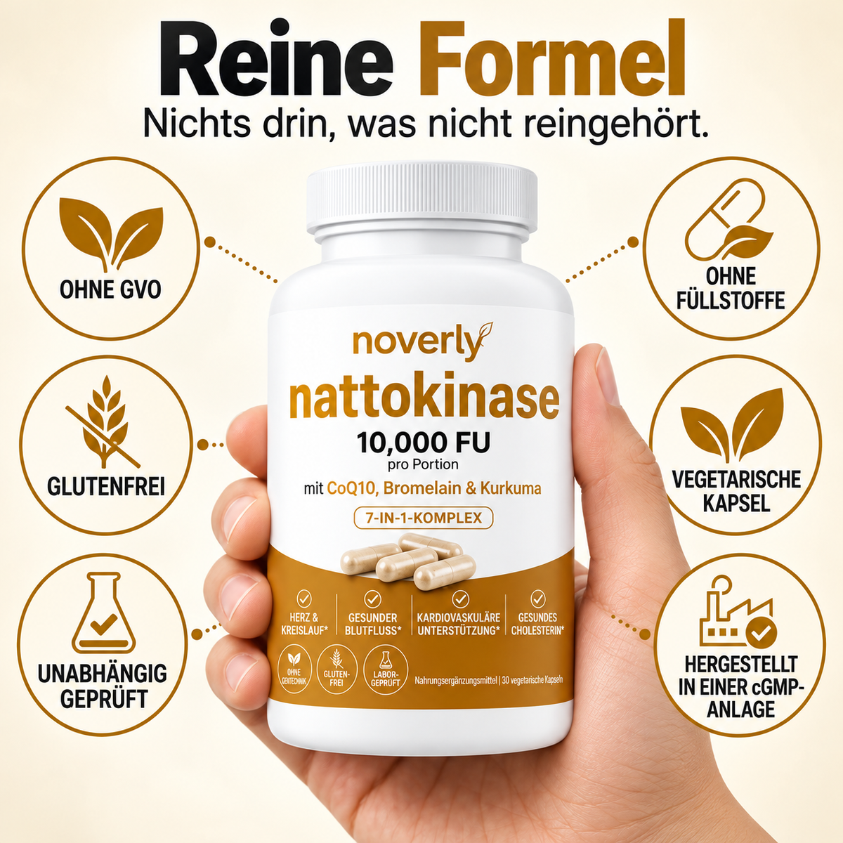 Nattokinase Max Potency 10.000 FU – Unterstützung der Durchblutung