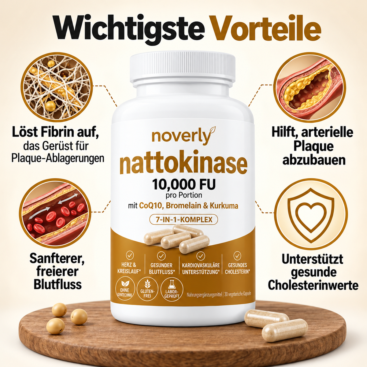 Nattokinase Max Potency 10.000 FU – Unterstützung der Durchblutung